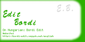 edit bordi business card